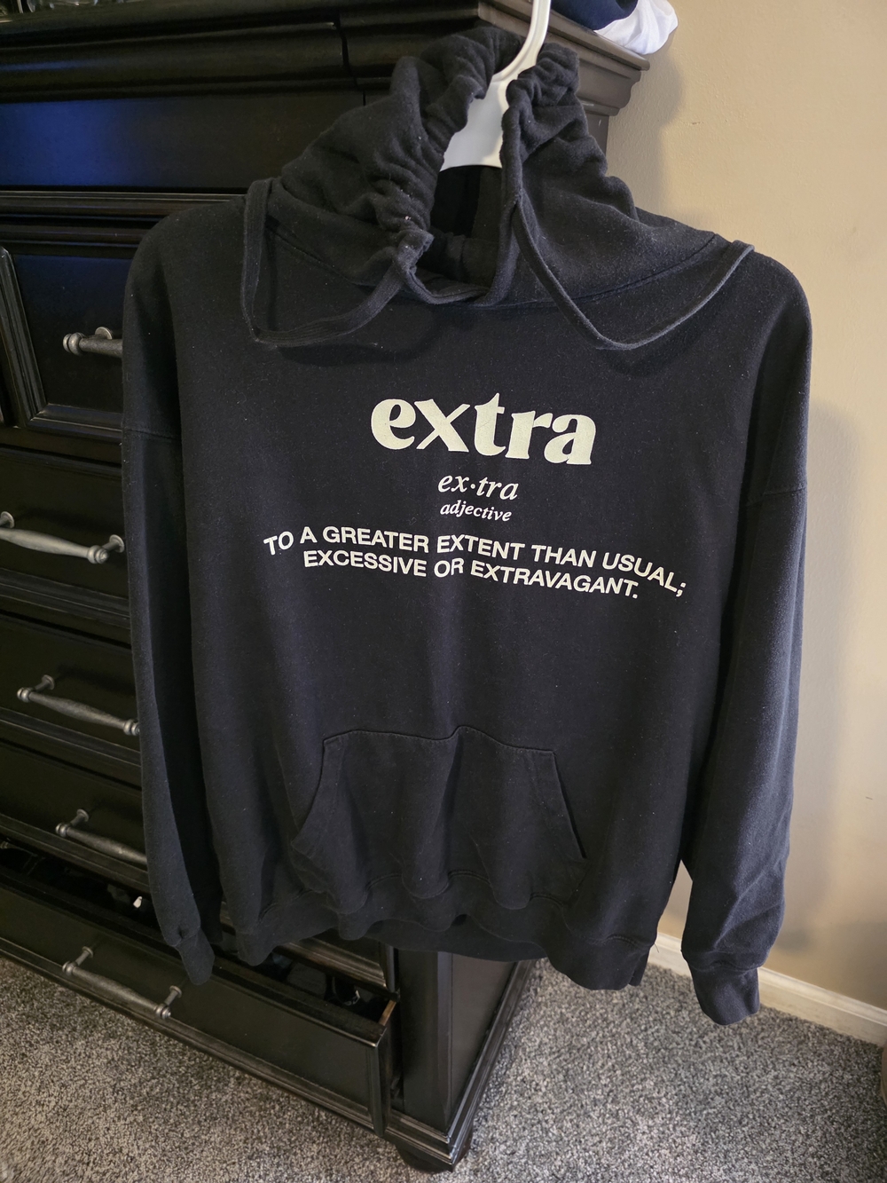 Extra Graphic Black Hoodie